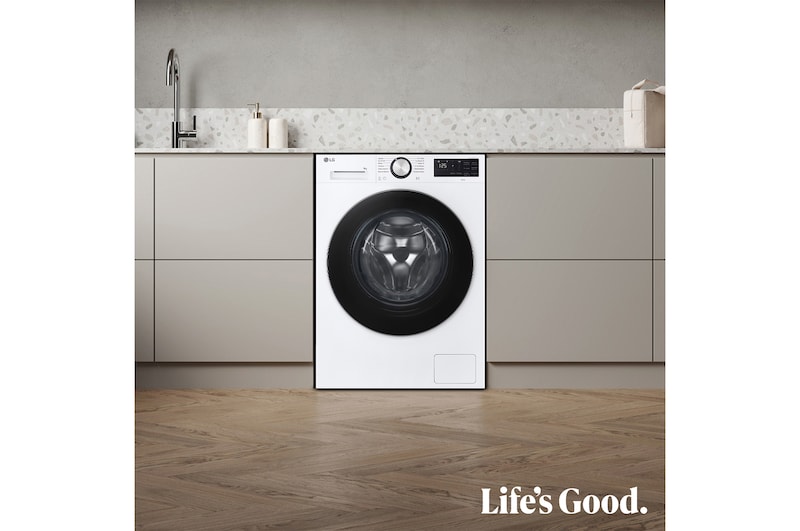 Rear view of LG washer dryer combo