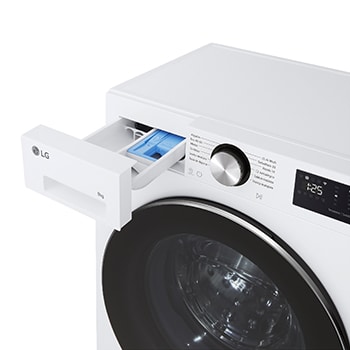 Side view of LG washer dryer combo