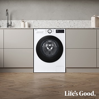 Rear view of LG washer dryer combo
