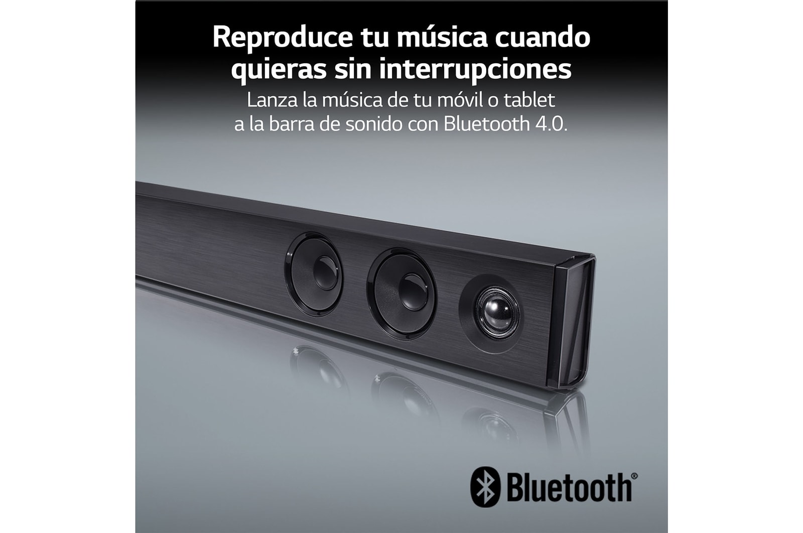 LG Barra de sonido Inteligente LG SQC2 con 300W de potencia y 2.1 canales. Sonido envolvente Dolby Digital con bajos potentes. Conectividad Bluetooth, USB y entrada óptica y App Android / iOS. Completa tu televisor con una barra de sonido con ajuste perfecto para TV de 43", SQC2