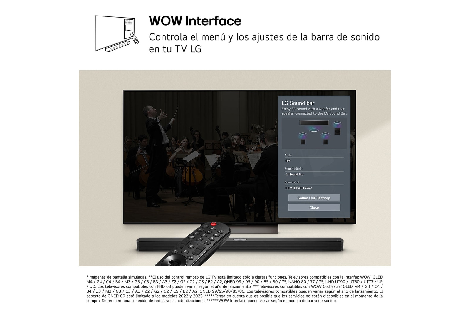 LG Barra de sonido para TV - LG S40T, Bluetooth, 300W, 2.1 Canales con subwoofer, Dolby Digital, DTS Digital Surround , Negro, S40T