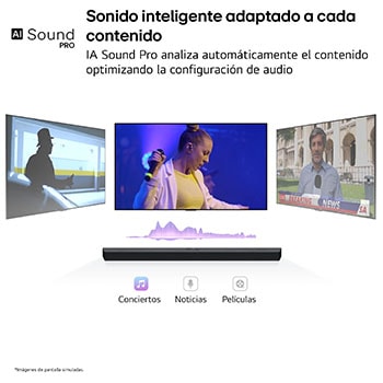 LG Barra de sonido para TV - LG S40T, Bluetooth, 300W, 2.1 Canales con subwoofer, Dolby Digital, DTS Digital Surround , Negro, S40T