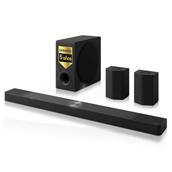LG Barra de Sonido - LG S95TR, Bluetooth, 810W, 9.1.5 Canales con subwoofer, altavoces traseros para cine en casa, Dolby Atmos, DTS:X, IA Ready, Negro, S95TR