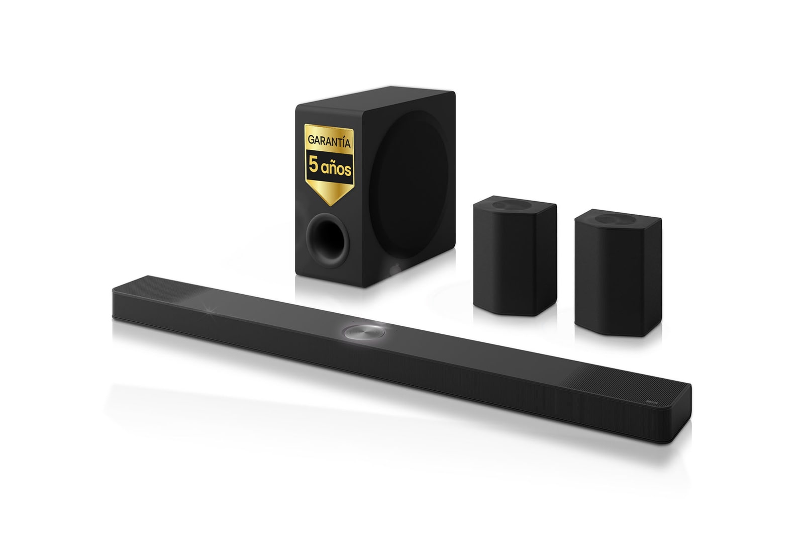 LG Barra de Sonido - LG S95TR, Bluetooth, 810W, 9.1.5 Canales con subwoofer, altavoces traseros para cine en casa, Dolby Atmos, DTS:X, IA Ready, Negro, S95TR