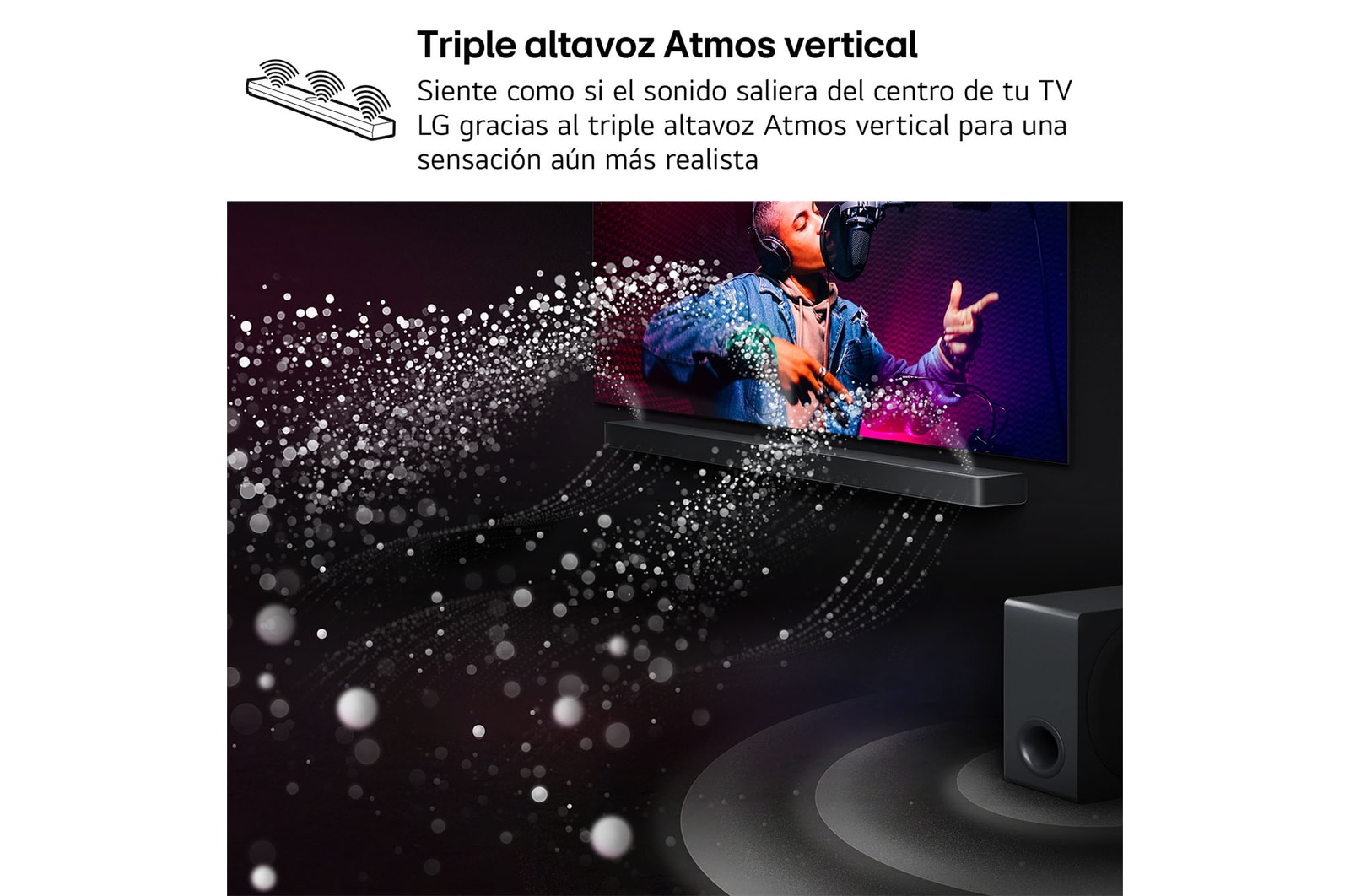 LG Barra de Sonido - LG S95TR, Bluetooth, 810W, 9.1.5 Canales con subwoofer, altavoces traseros para cine en casa, Dolby Atmos, DTS:X, IA Ready, Negro, S95TR