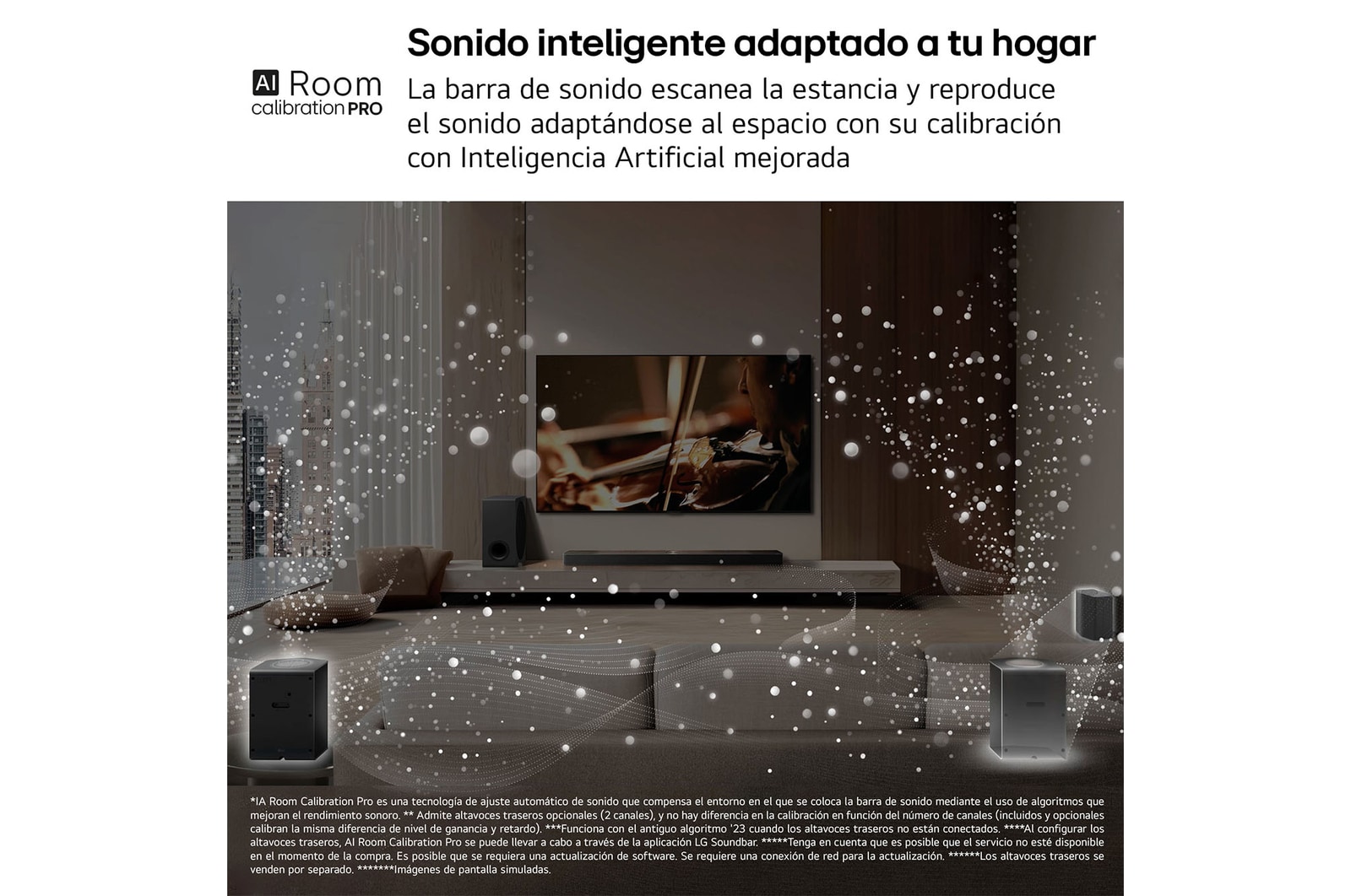 LG Barra de Sonido - LG S95TR, Bluetooth, 810W, 9.1.5 Canales con subwoofer, altavoces traseros para cine en casa, Dolby Atmos, DTS:X, IA Ready, Negro, S95TR