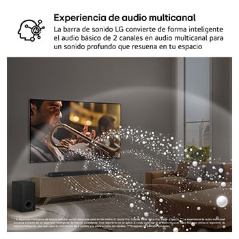 LG Barra de Sonido - LG S95TR, Bluetooth, 810W, 9.1.5 Canales con subwoofer, altavoces traseros para cine en casa, Dolby Atmos, DTS:X, IA Ready, Negro, S95TR
