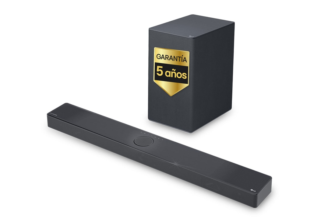 LG Barra de sonido para TV - LG SC9S, Bluetooth, 400W, 3.1.3 canales con Subwoofer, Dolby Atmos, DTS:X, IA Ready, Gris Oscuro, SC9S