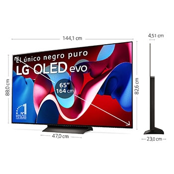 LG 65 pulgadas Smart TV LG OLED evo AI C4 4K 2024, OLED65C44LA