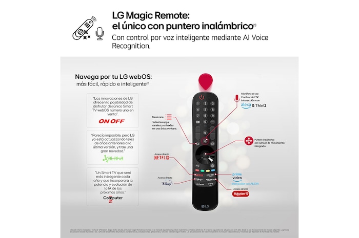 LG 65 pulgadas Smart TV LG OLED evo AI C4 4K 2024, OLED65C44LA