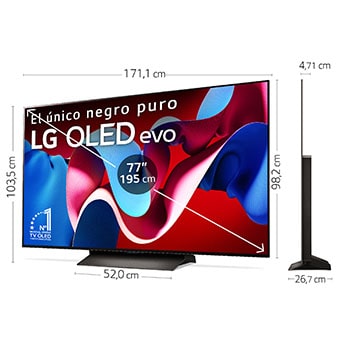 LG 77 pulgadas Smart TV LG OLED evo AI C4 4K 2024, OLED77C45LA