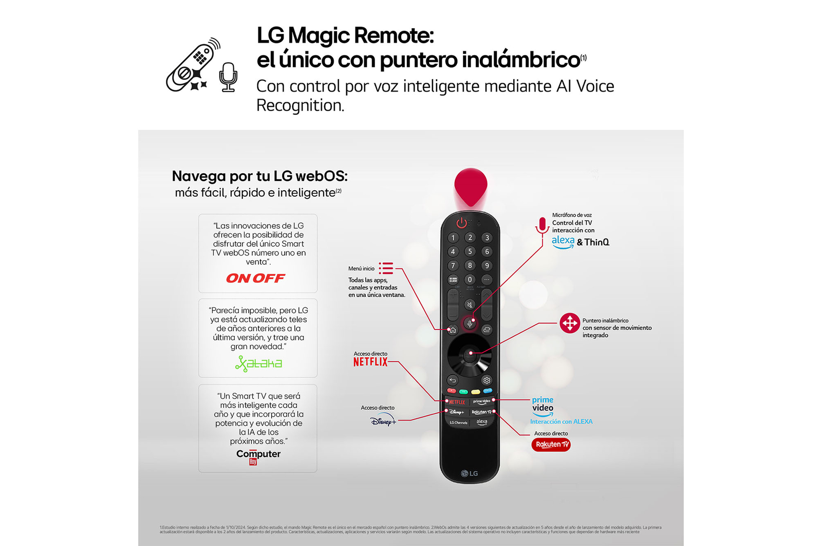 LG 83 pulgadas Smart TV LG OLED evo AI C4 4K 2024, OLED83C44LA