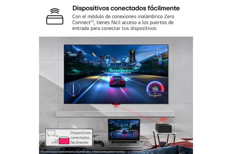 LG Televisor LG SIGNATURE OLED M4 True Wireless de 97 pulgadas con vídeo con transferencia de audio en 4K 120 Hz , OLED97M49LA
