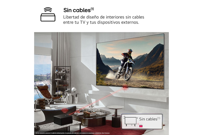 LG Televisor LG SIGNATURE OLED M4 True Wireless de 97 pulgadas con vídeo con transferencia de audio en 4K 120 Hz , OLED97M49LA
