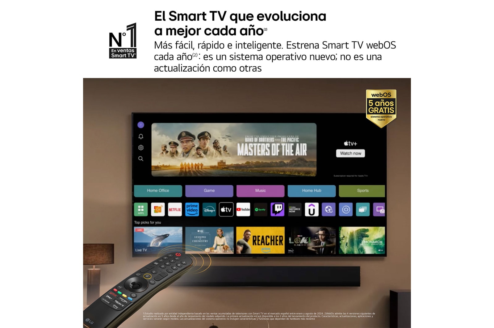 LG 65 pulgadas Smart TV LG QNED MiniLED QNED91 AI 4K 2024, 65QNED91T6A