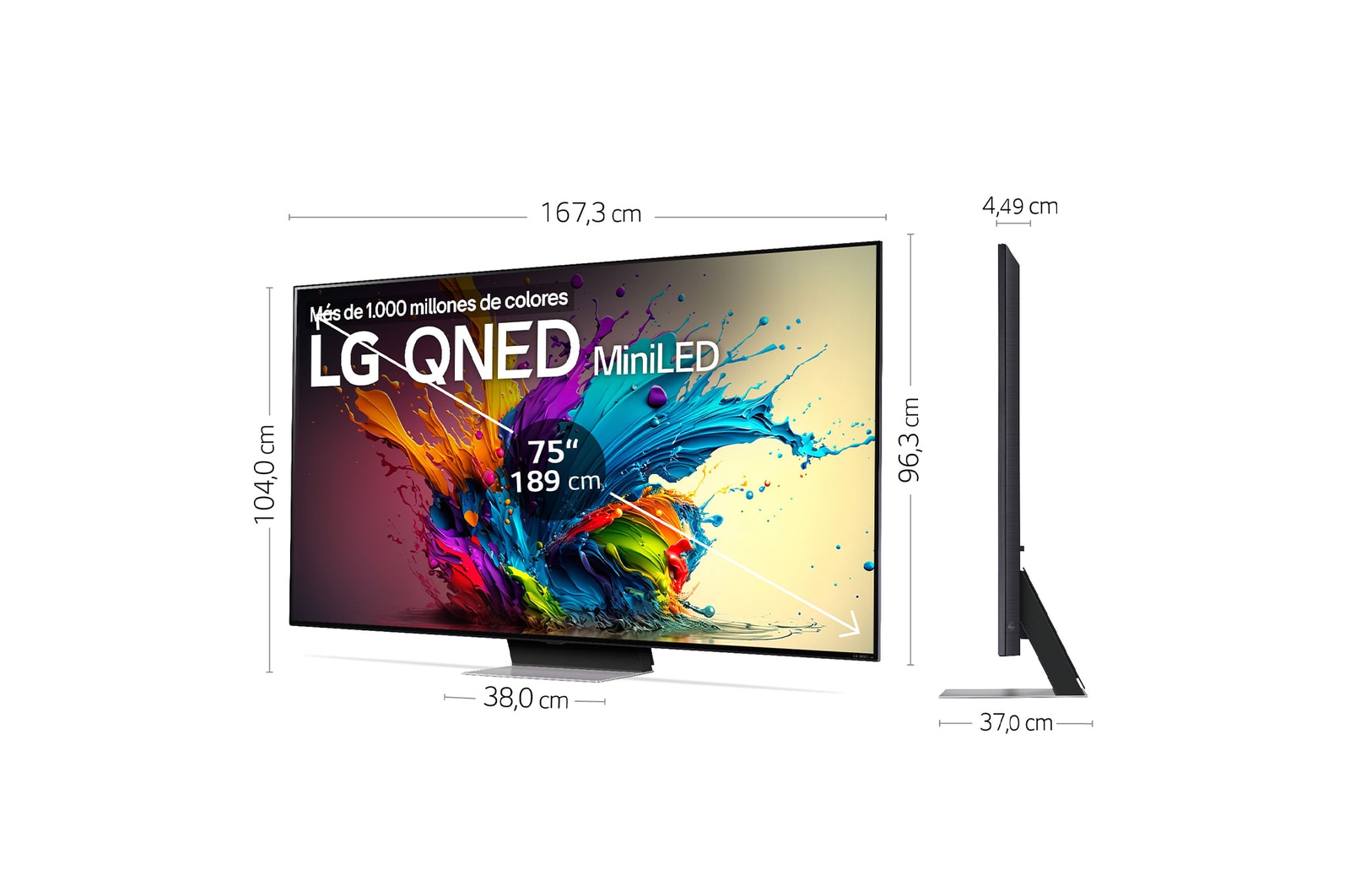 LG 75 pulgadas Smart TV LG QNED MiniLED QNED91 AI 4K 2024, 75QNED91T6A