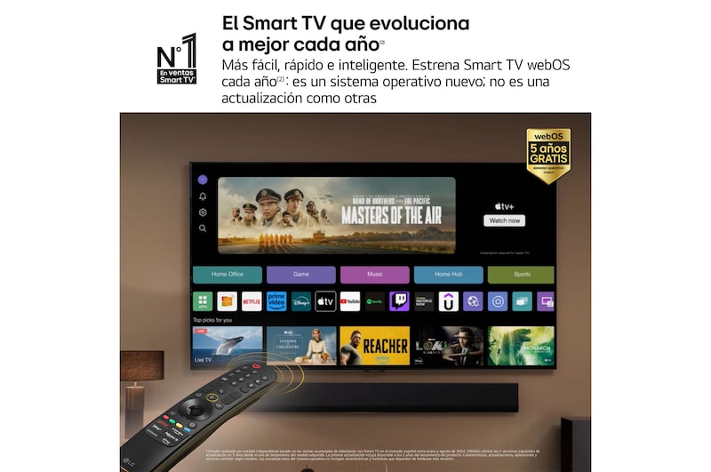 LG 75 pulgadas Smart TV LG QNED MiniLED QNED91 AI 4K 2024, 75QNED91T6A