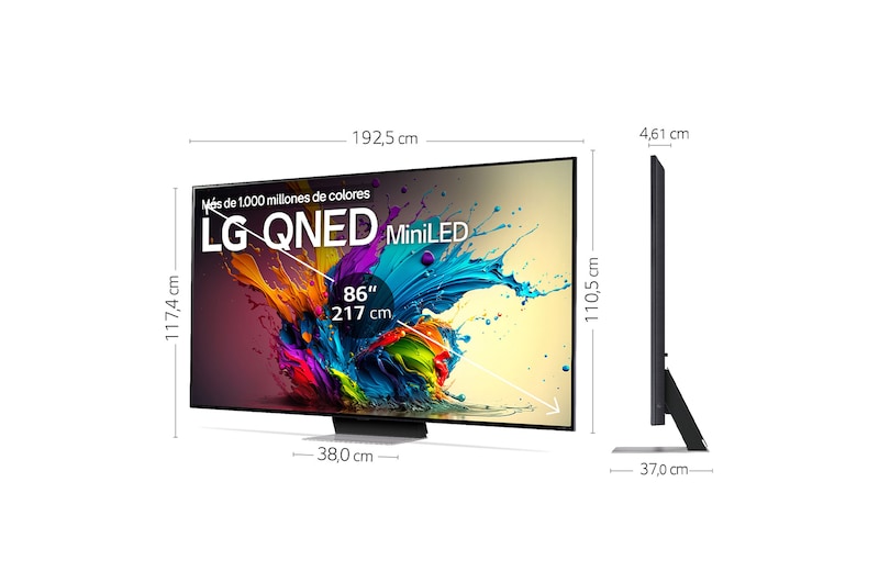 LG 86 pulgadas Smart TV LG QNED MiniLED QNED91 AI 4K 2024, 86QNED91T6A