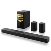 Barra de Sonido - LG S70TR, Bluetooth, 500W, 5.1.1 Canales con Subwoofer, altavoces traseros para cine en casa, Dolby Atmos, DTS:X, Negro