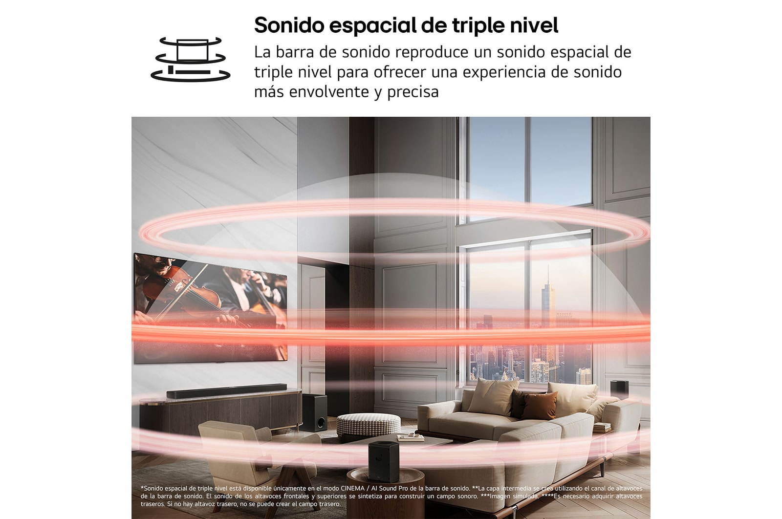 LG Barra de Sonido - LG S70TR, Bluetooth, 500W, 5.1.1 Canales con Subwoofer, altavoces traseros para cine en casa, Dolby Atmos, DTS:X, Negro, S70TR.DESB