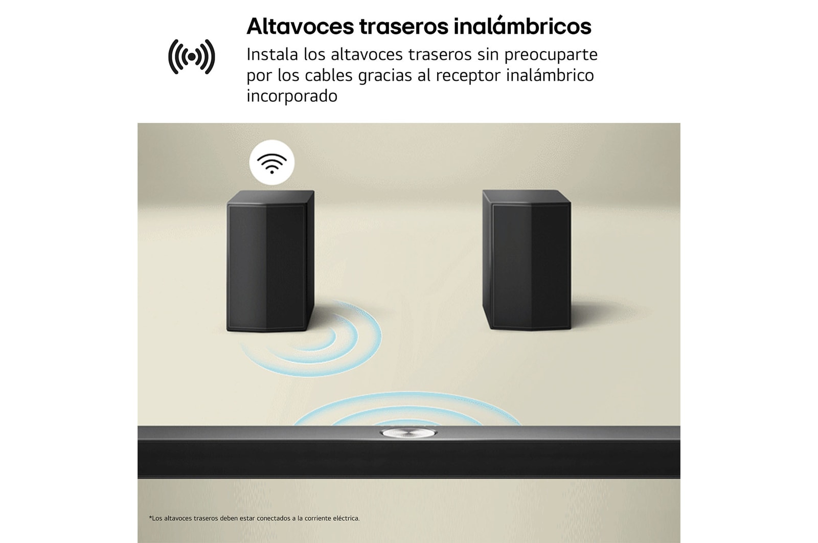 LG Barra de Sonido - LG S70TR, Bluetooth, 500W, 5.1.1 Canales con Subwoofer, altavoces traseros para cine en casa, Dolby Atmos, DTS:X, Negro, S70TR.DESB