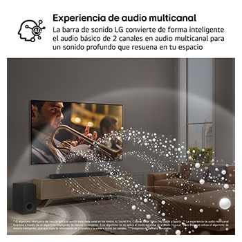 LG Barra de sonido para TV - LG S70TY, Bluetooth, 400W, 3.1.1 Canales con subwoofer, Dolby Atmos, DTS:X, Negro, S70TY.DESB