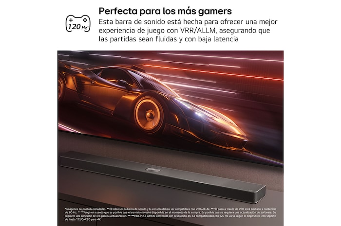 LG Barra de sonido para TV - LG S70TY, Bluetooth, 400W, 3.1.1 Canales con subwoofer, Dolby Atmos, DTS:X, Negro, S70TY.DESB