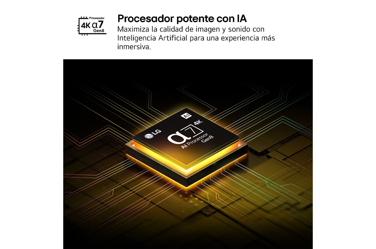 Procesador potente e inteligente 4K α7 Gen8
