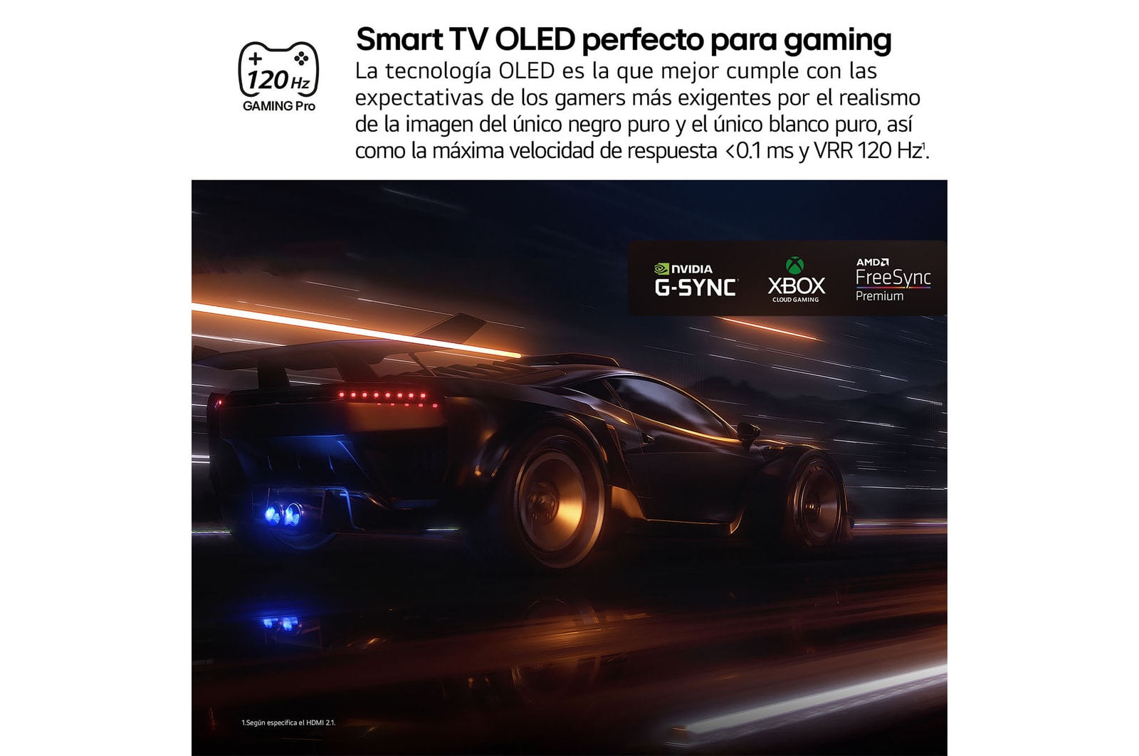 En la pantalla de un televisor LG OLED TV se muestra la página de inicio de webOS 25 llena de aplicaciones y contenidos de entretenimiento. Junto al televisor está el mando a distancia LG AI Magic Remote. El botón AI está iluminado como si se hubiera activado con la voz del usuario. A su lado se puede ver una burbuja de texto que cambia a Mi cuenta. El texto breve explica cómo los usuarios pueden sincronizar su voz a su perfil personal para facilitar la navegación y recibir recomendaciones personalizadas.