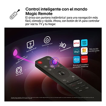 Una niña y un perro están sentados frente a un televisor LG QNED TV montado en una pared con una barra de sonido LG Soundbar. En pantalla muestra a tres elefantes caminando hacia adelante. El título hace referencia a cómo cada acción es más emocionante en una pantalla gigante.