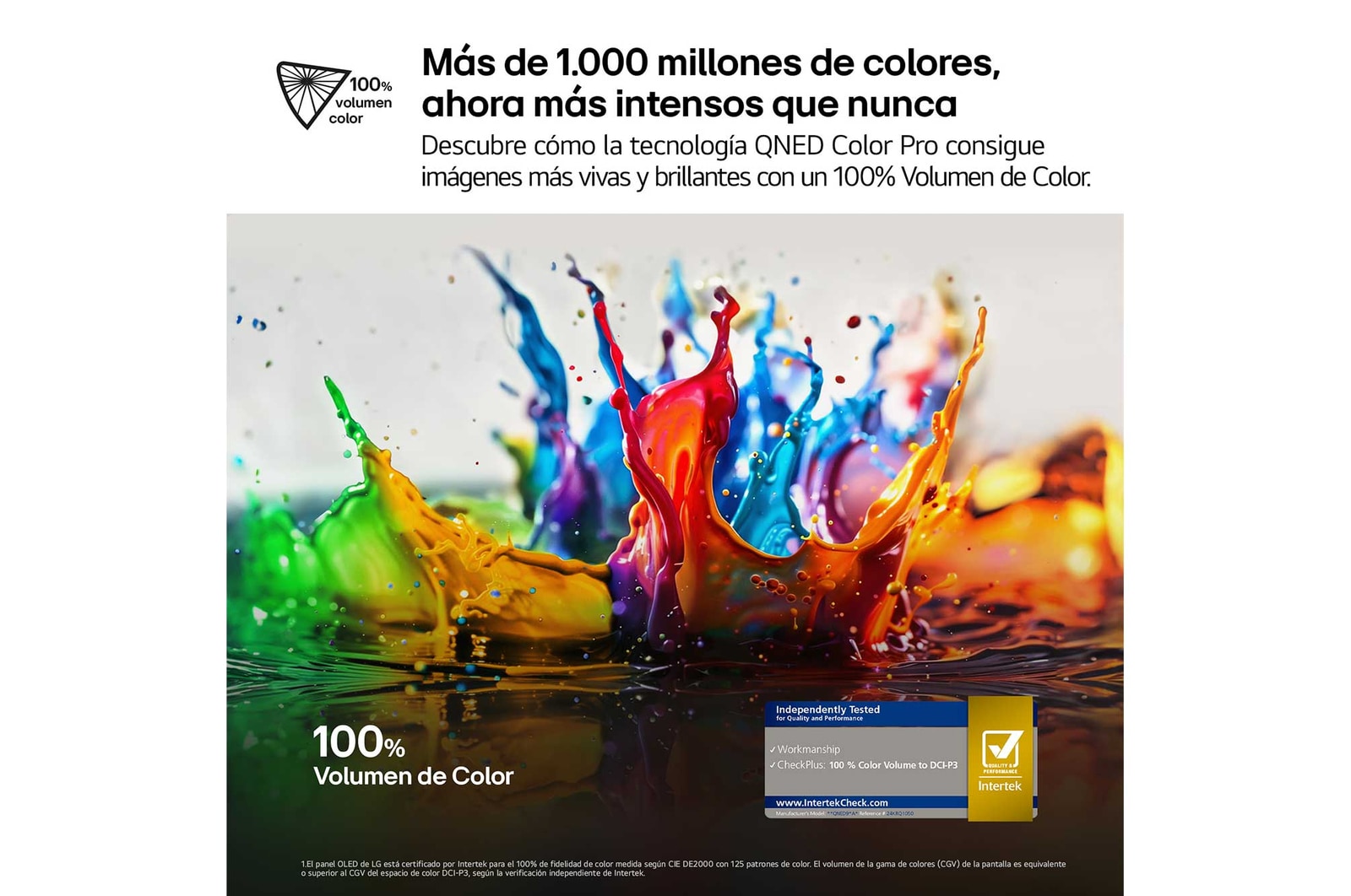 Vista frontal y lateral del televisor LG QNED evo AI 4K Smart TV en las que se muestran sus dimensiones (largo, ancho, alto y profundo).