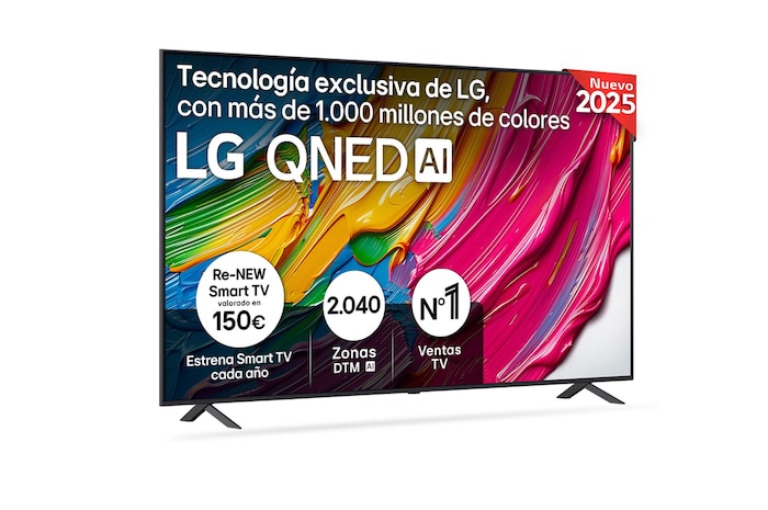 Vista frontal del Smart TV LG QNED AI QNED8E 86 pulgadas 4K 2025 86QNED8EA6B