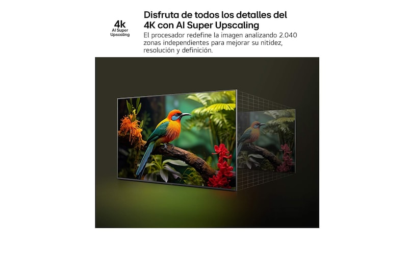 Perspective from the inside of a cave looking out to its entrance where a blue sky and horizon can be seen. The whole scene is split in half to show the capability of QNED's Advanced Local Dimming. On one side, the colors and detail are washed out and the visuals seem muddy. The label says, Conventional LED. The other side has great blacks, better contrast, brightness and color. The label says Advanced Local Dimming. The title talks about how Advanced Local Dimming provides a sharper picture.