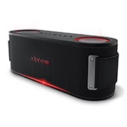 Vista frontal del LG xboom Bounce by will.i.am  - Altavoz inalámbrico bluetooth con bajos potentes, resistencia militar y hasta 20 horas de batería