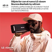 LG xboom Bounce by will.i.am - Altavoz inalámbrico bluetooth con bajos potentes, resistencia militar y hasta 20 horas de batería, BOUNCE