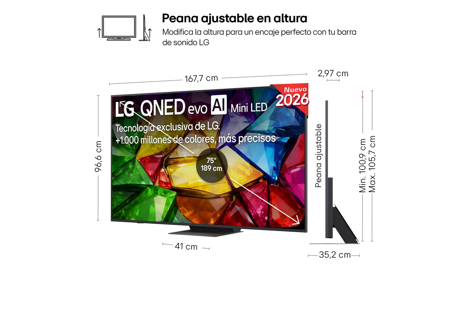 Smart TV LG Mini RGB AI MRGB88 75 pulgadas 4K 2026