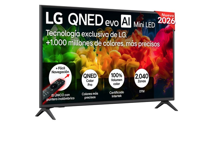 Smart TV LG QNED evo MiniLED AI QNED81 43 pulgadas 4K 2026