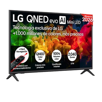 Smart TV LG QNED evo MiniLED AI QNED81 43 pulgadas 4K 2026