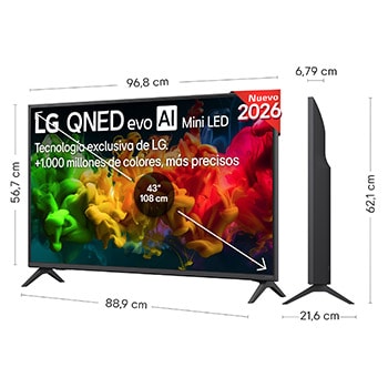 Smart TV LG QNED evo MiniLED AI QNED81 43 pulgadas 4K 2026