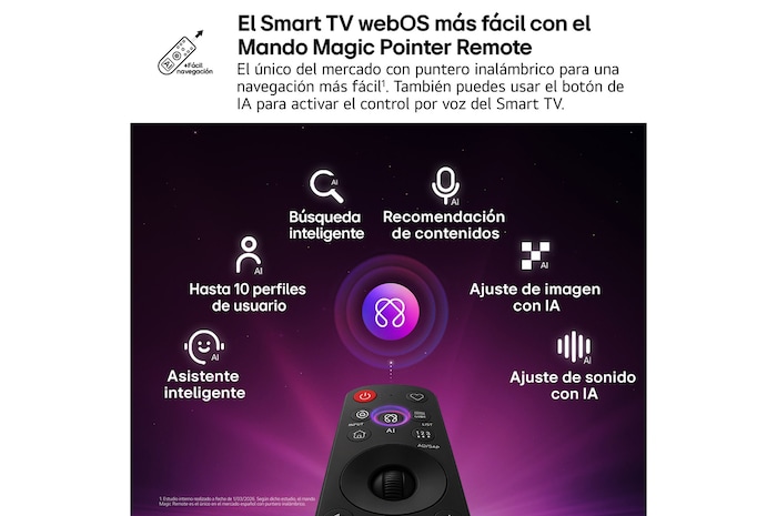 Smart TV LG QNED evo MiniLED AI QNED81 43 pulgadas 4K 2026