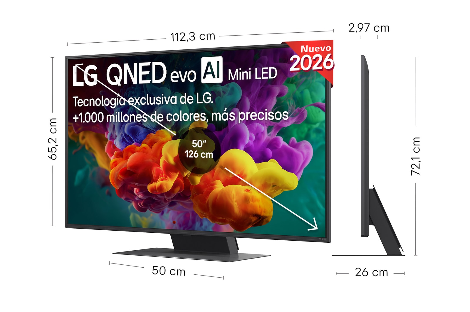 Smart TV LG QNED evo MiniLED AI QNED85 50 pulgadas 4K 2026