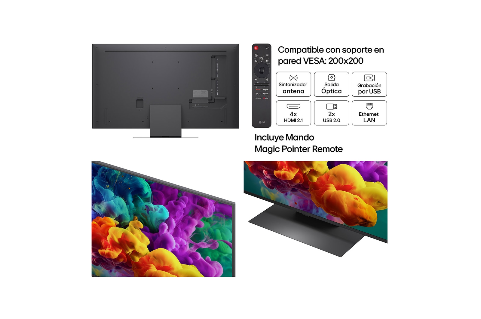 Smart TV LG QNED evo MiniLED AI QNED85 50 pulgadas 4K 2026