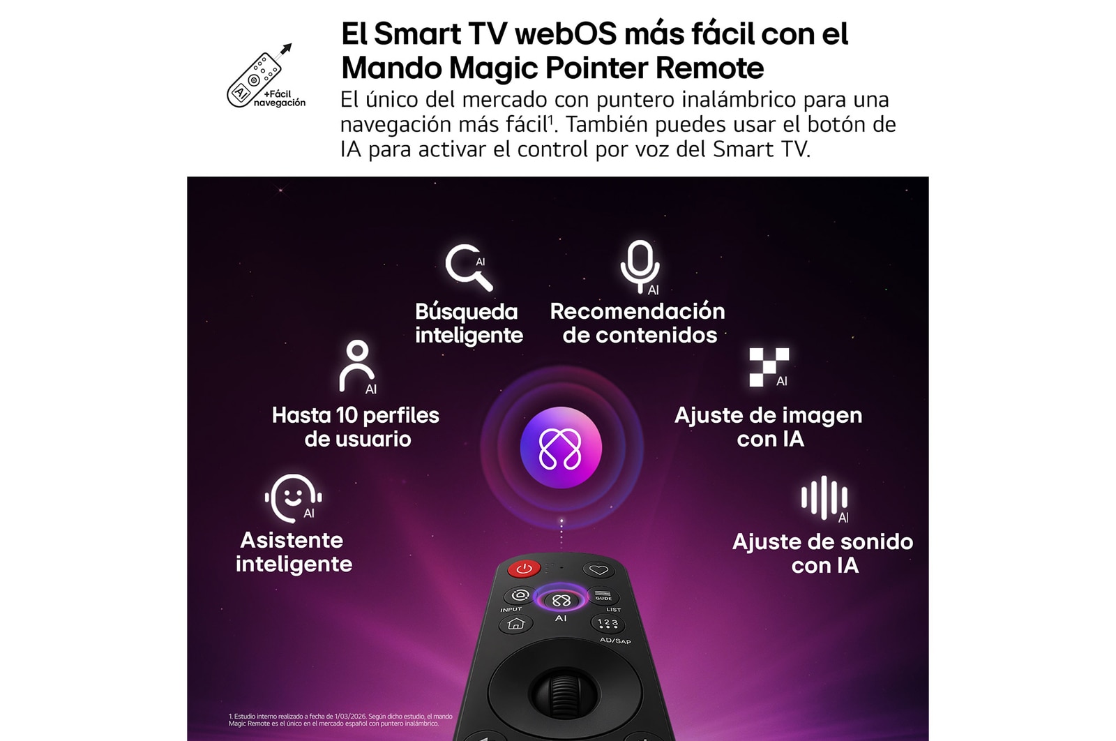 Smart TV LG QNED evo MiniLED AI QNED81 55 pulgadas 4K 2026