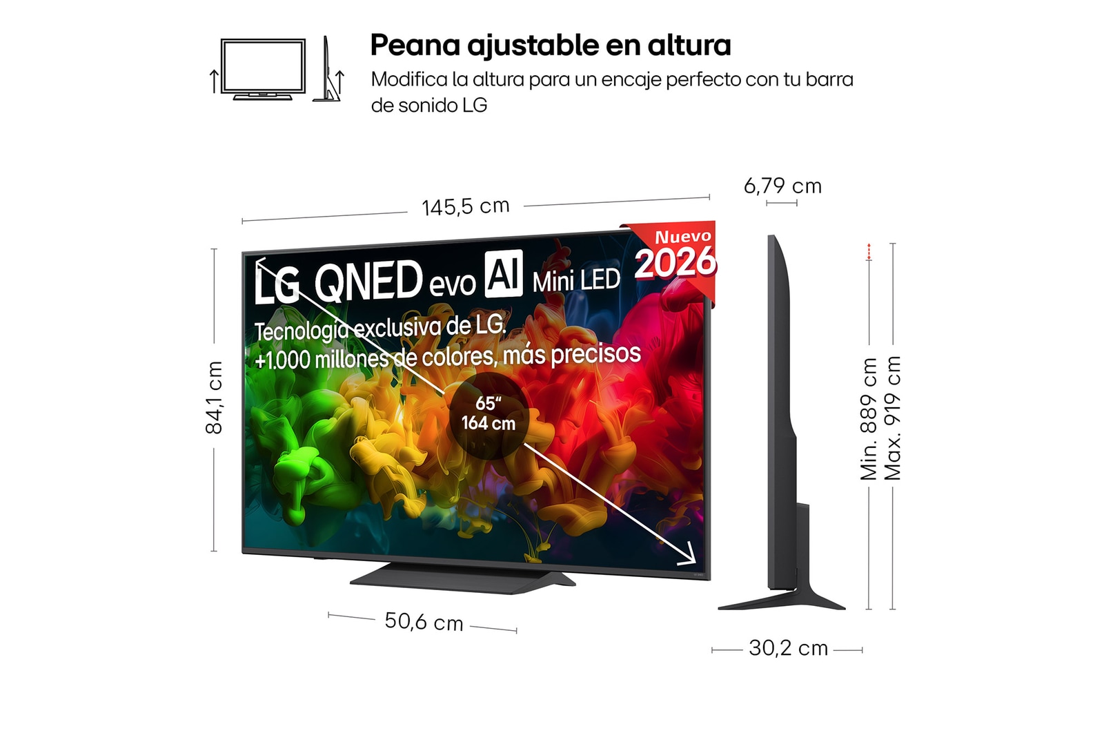 Smart TV LG QNED evo MiniLED AI QNED81 65 pulgadas 4K 2026