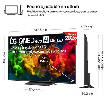 Smart TV LG QNED evo MiniLED AI QNED81 65 pulgadas 4K 2026