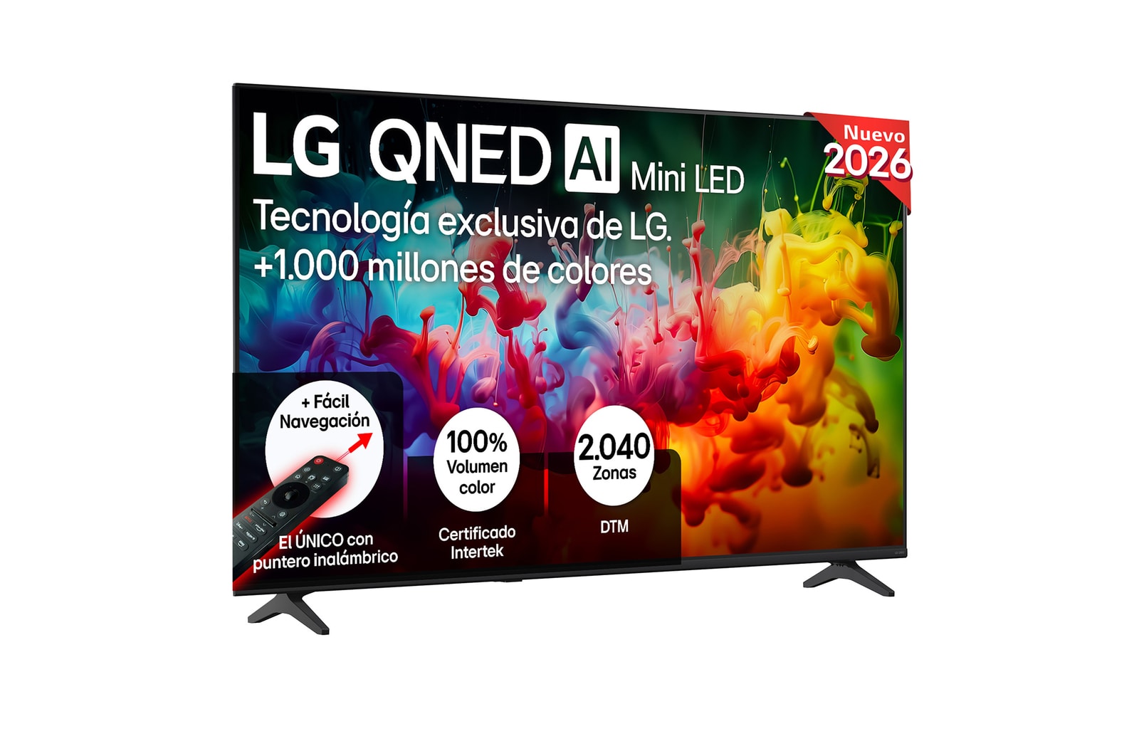 LG Smart TV LG QNED MiniLED AI QNED72 65 pulgadas 4K 2026, 65QNED72B6B