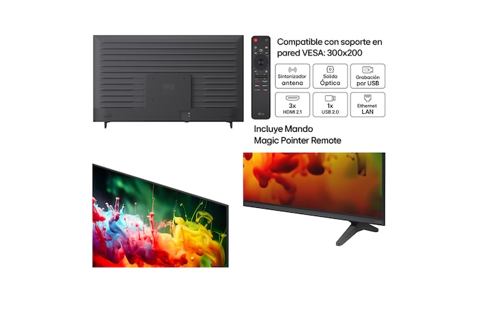 LG Smart TV LG QNED MiniLED AI QNED72 65 pulgadas 4K 2026, 65QNED72B6B