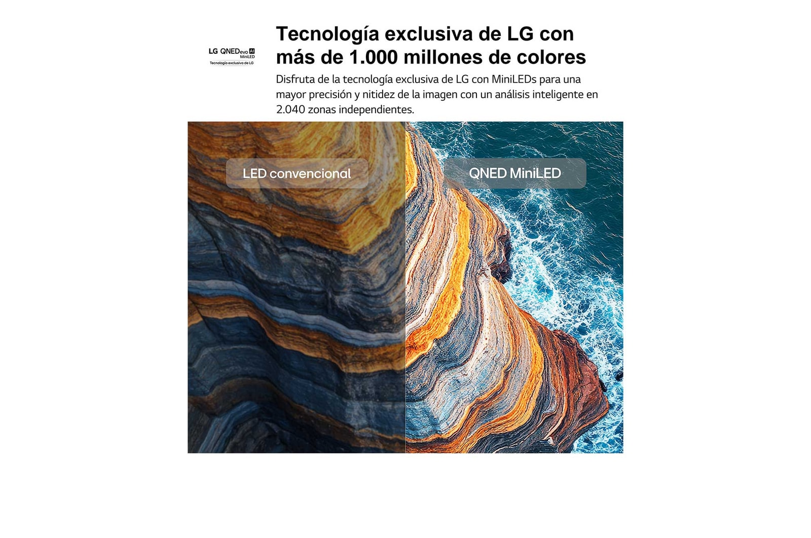 LG QNED AI QNED70 Mini LED with Dynamic QNED Color fills the screen with vivid, fluid bursts of multicolored, paint-like motion, showcasing enhanced color vibrancy certified for 100% Color Volume.