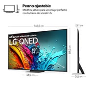 LG 65 pulgadas TV LG QNED 4K serie AI QNED87  con Smart TV WebOS24, 65QNED87T6B