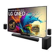 LG Pack TV LG QNED91 MiniLED 65" + Barra de Sonido S70TR + Soporte, 65QNED91T6A.ESB